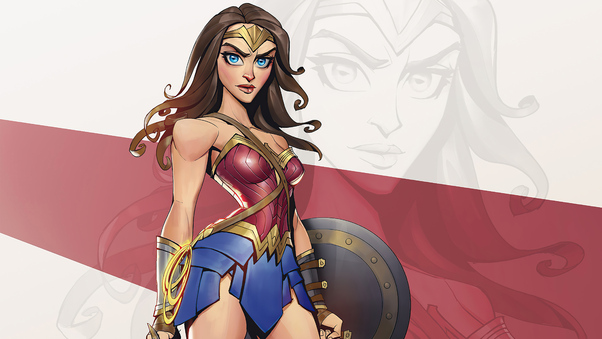 Wonder Woman Cartoon Minimal Art 5k Wallpaper