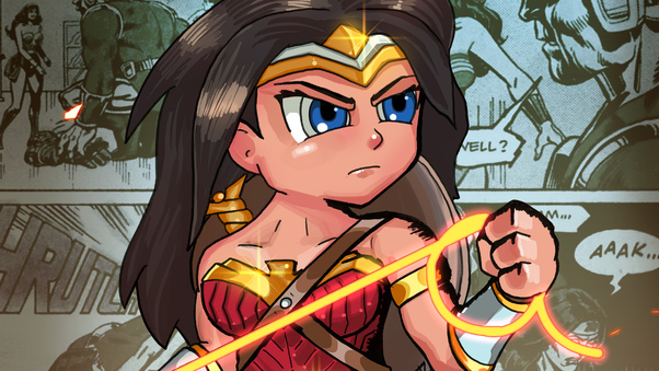 Wonder Woman Cartoonic 5k Wallpaper