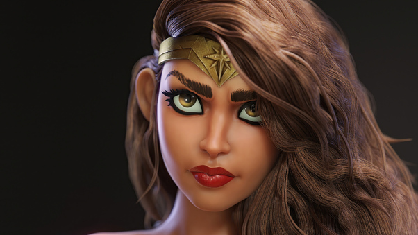 Wonder Woman Closeup Fanart 4k Wallpaper