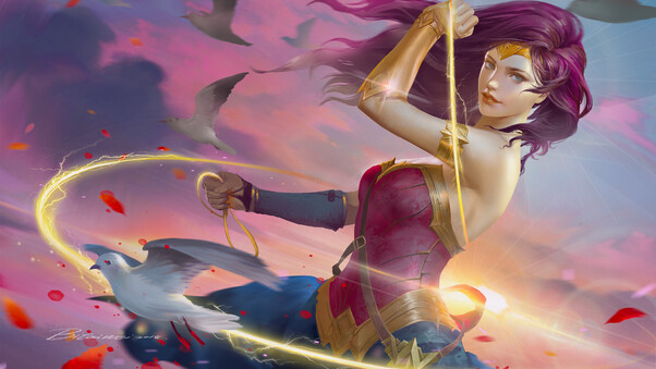 Wonder Woman Colorful Art 4k Wallpaper