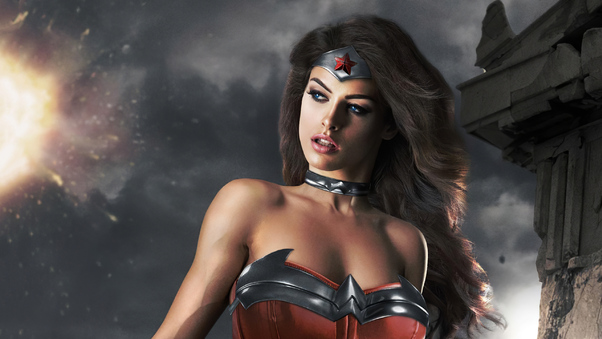 Wonder Woman Cute Cosplay Wallpaper