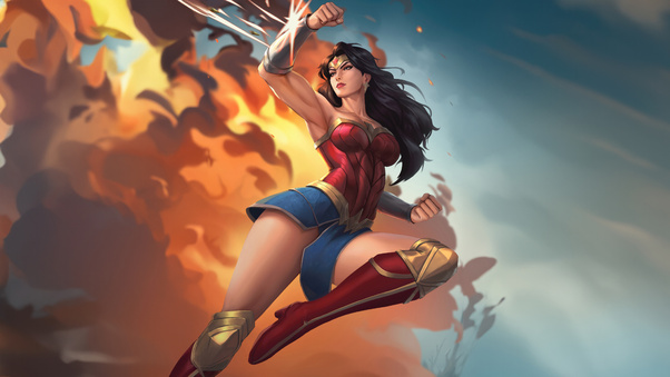 Wonder Woman Defender Of Justice Wallpaper