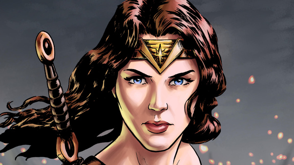 Wonder Woman Digital Painting Wallpaper