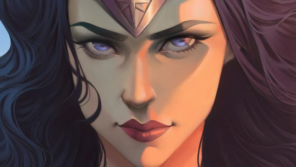 Wonder Woman Face Portrait Wallpaper