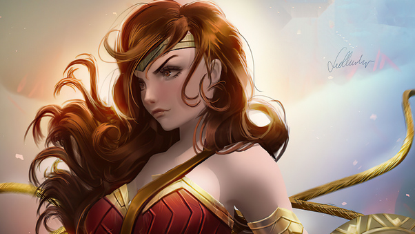 Wonder Woman Fan Digital Art Wallpaper