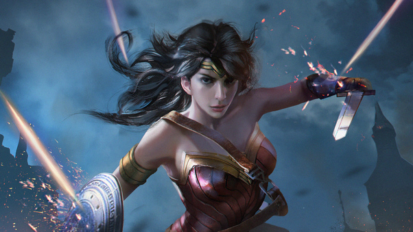 Wonder Woman Fantasy Art 4k Wallpaper