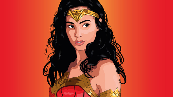 Wonder Woman Fractal Art 4k Wallpaper