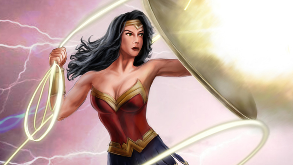 Wonder Woman In Action Wallpaper