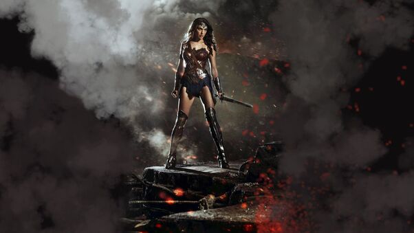 Wonder Woman In Batman V Superman Wallpaper