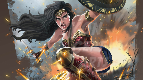 Wonder Woman In War Concept Fanart 4k Wallpaper
