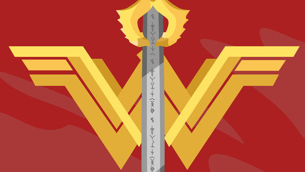 Wonder Woman Logo Minimalist 5k Wallpaper