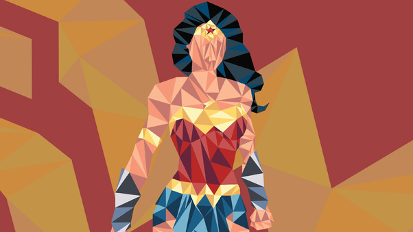 Wonder Woman Low Poly Art Wallpaper