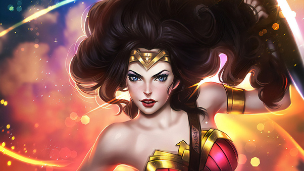 Wonder Woman Magical Eyes Wallpaper