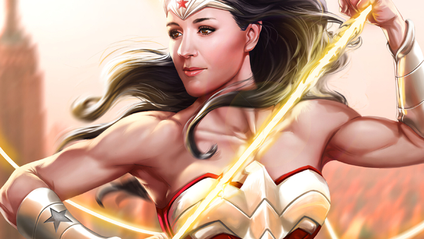 Wonder Woman Muscular Wallpaper