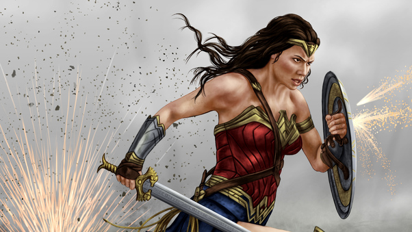 Wonder Woman Painting Art 4k Wallpaper
