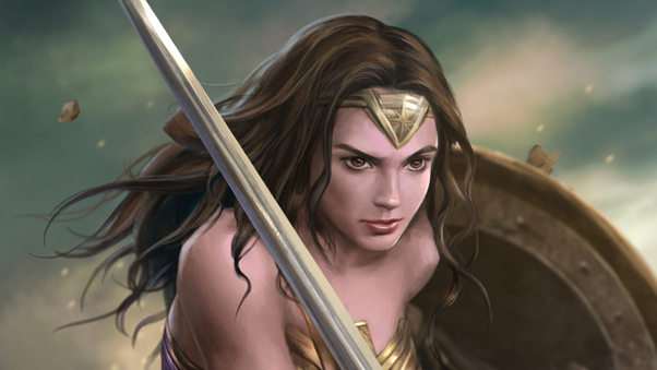 Wonder Woman Ready Fight Wallpaper