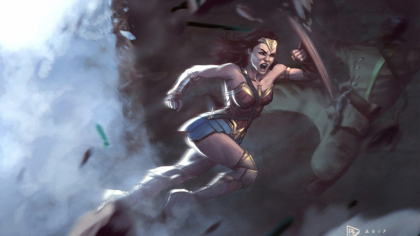Wonder Woman Roar Wallpaper