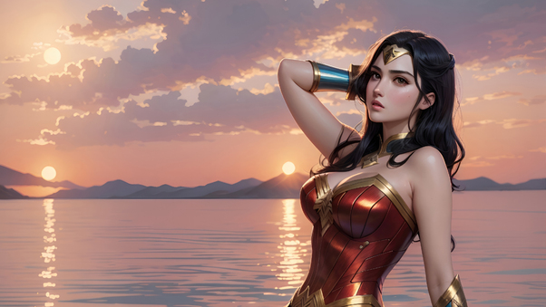 Wonder Woman Seaside Wallpaper