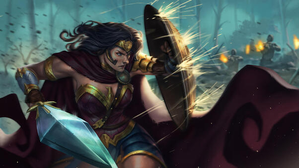 Wonder Woman Shield Wallpaper