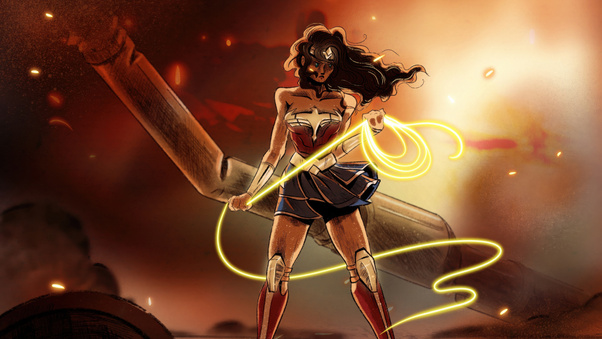 Wonder Woman Sketch Art Fan Made Wallpaper