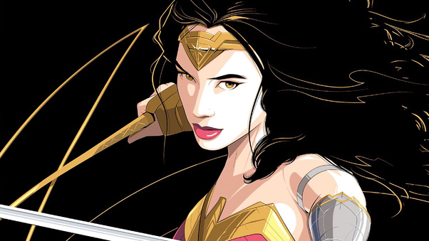 Wonder Woman Sketch Artwork New Wallpaper