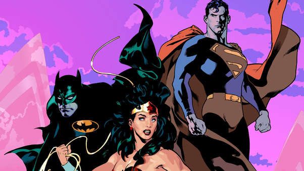 Wonder Woman Superman Batman Wallpaper