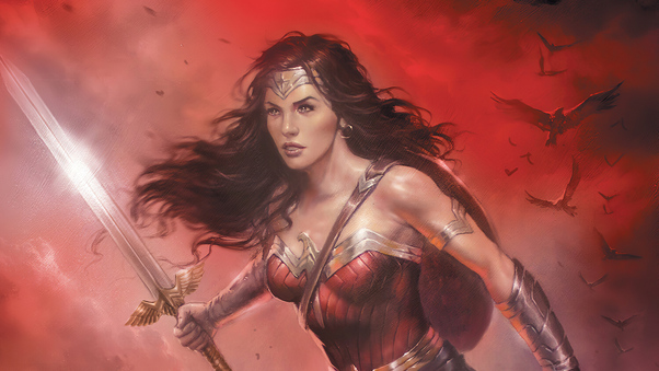Wonder Woman Sword Artwork Wallpaper