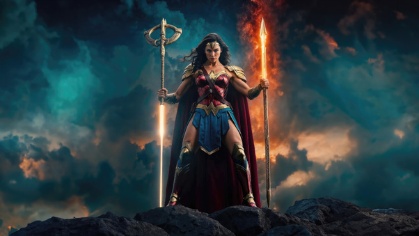 Wonder Woman Sword Mastery Wallpaper
