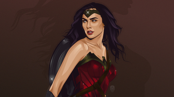 Wonder Woman Vector Art Wallpaper