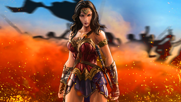 Wonder Woman Warrior Artwork 5k Wallpaper