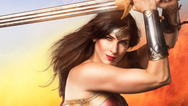 Wonder Woman With Sword Cosplay 4k Wallpaper