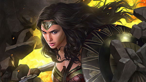 Wonder Woman With Sword Of Athena 4k Wallpaper