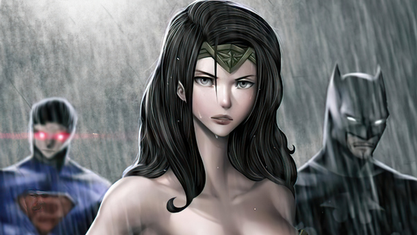 Wonderwoman Superman Batman Trinity Justice League 4k Wallpaper