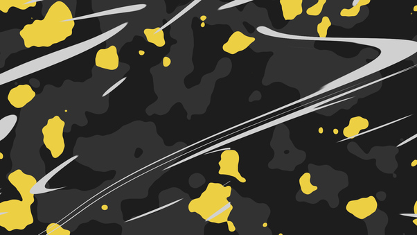 Yellow Color Splash Black Abstract 8k Wallpaper