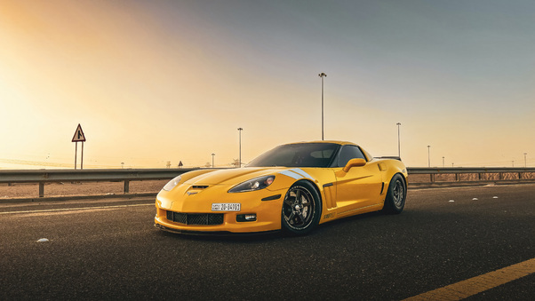 Yellow Corvette Wallpaper