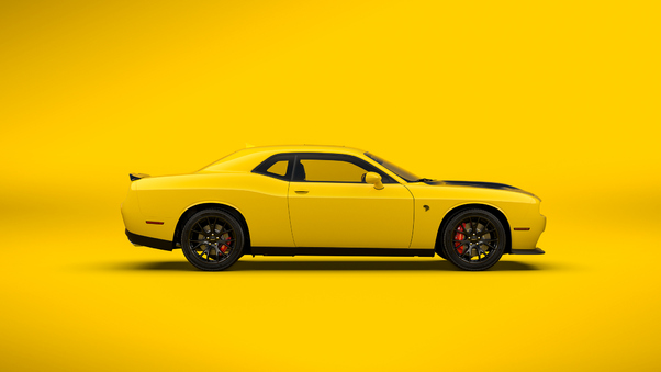 Yellow Dodge Challenger SRT Wallpaper
