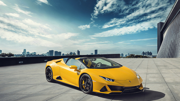 Yellow Lamborghini Outdoor Wallpaper