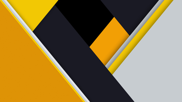 Yellow Material Design Abstract 8k Wallpaper