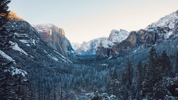 Yosemite Winter 4k Wallpaper