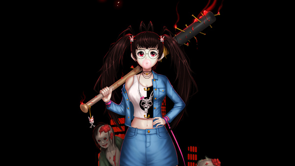 Zombie Fighter Girl 4k Wallpaper