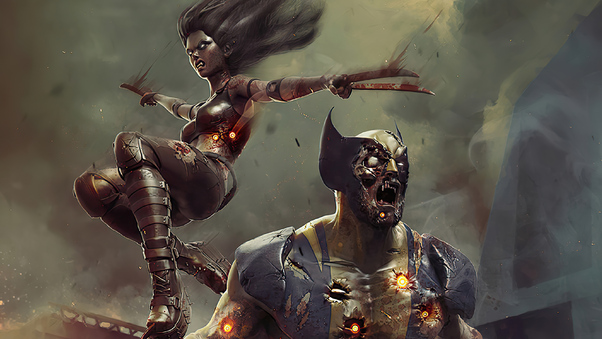 Zombie Wolverine And X23 Wallpaper