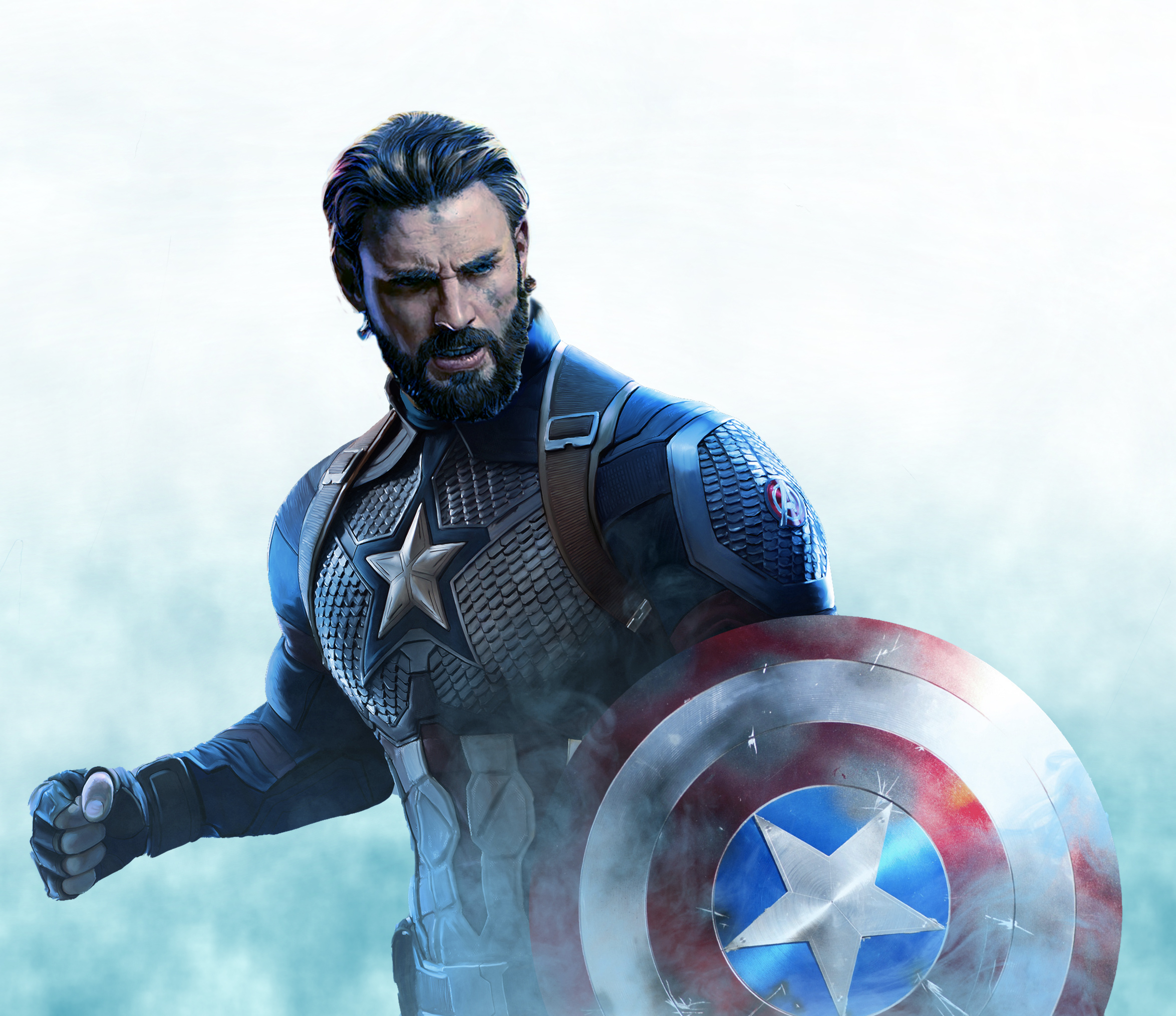 Captain America Beard Art, HD Superheroes, 4k Wallpapers ...