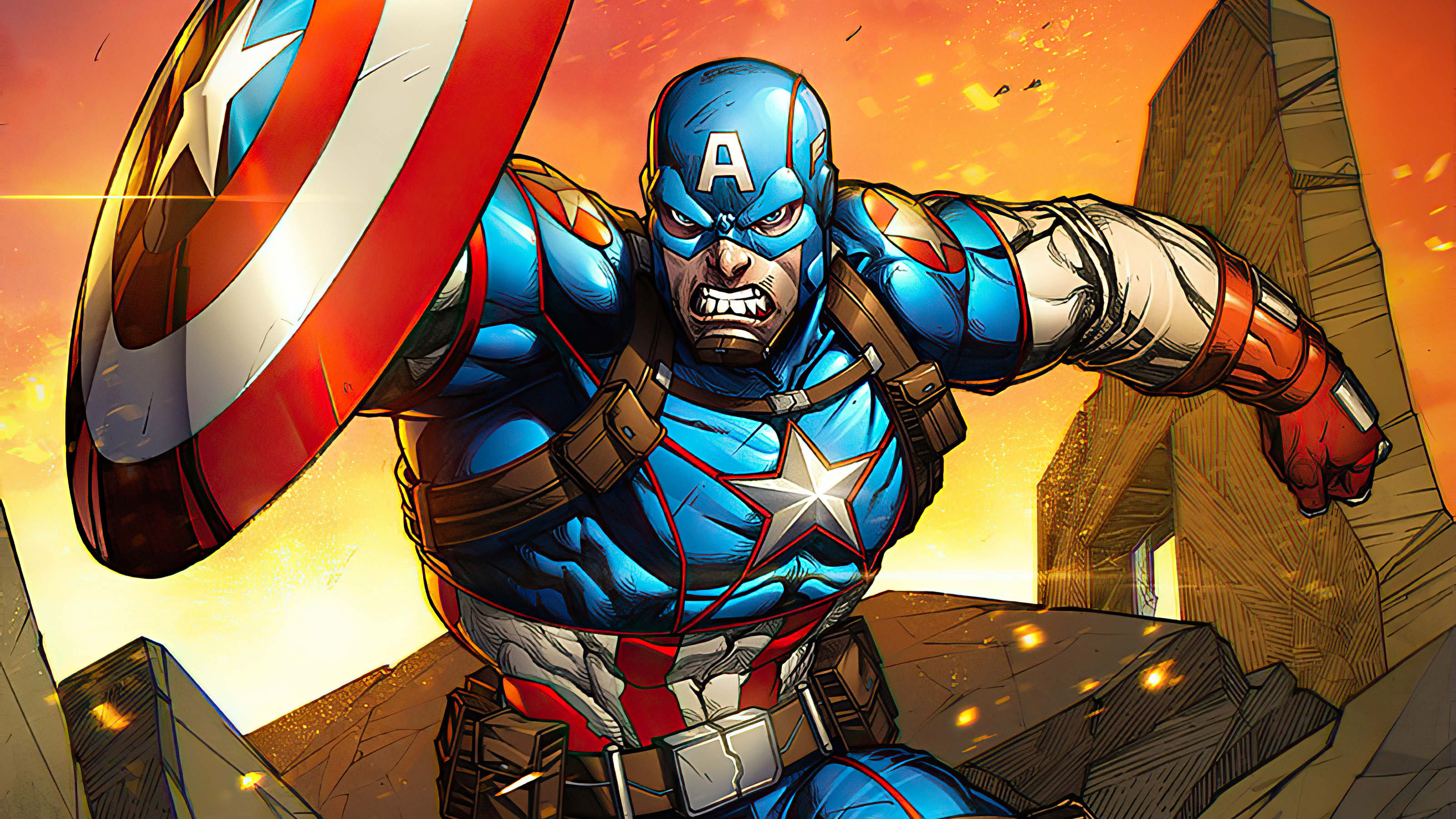 Captain America Cartoon Art, HD Superheroes, 4k Wallpapers, Images,  Backgrounds, Photos and Pictures