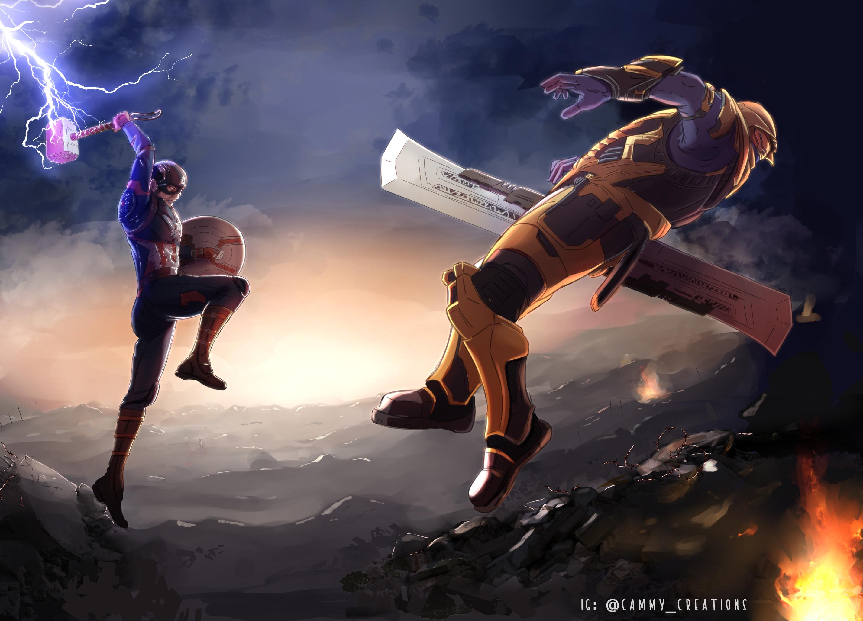 1366x768 Captain America Fighting Thanos 1366x768 Resolution HD 4k  Wallpapers, Images, Backgrounds, Photos and Pictures