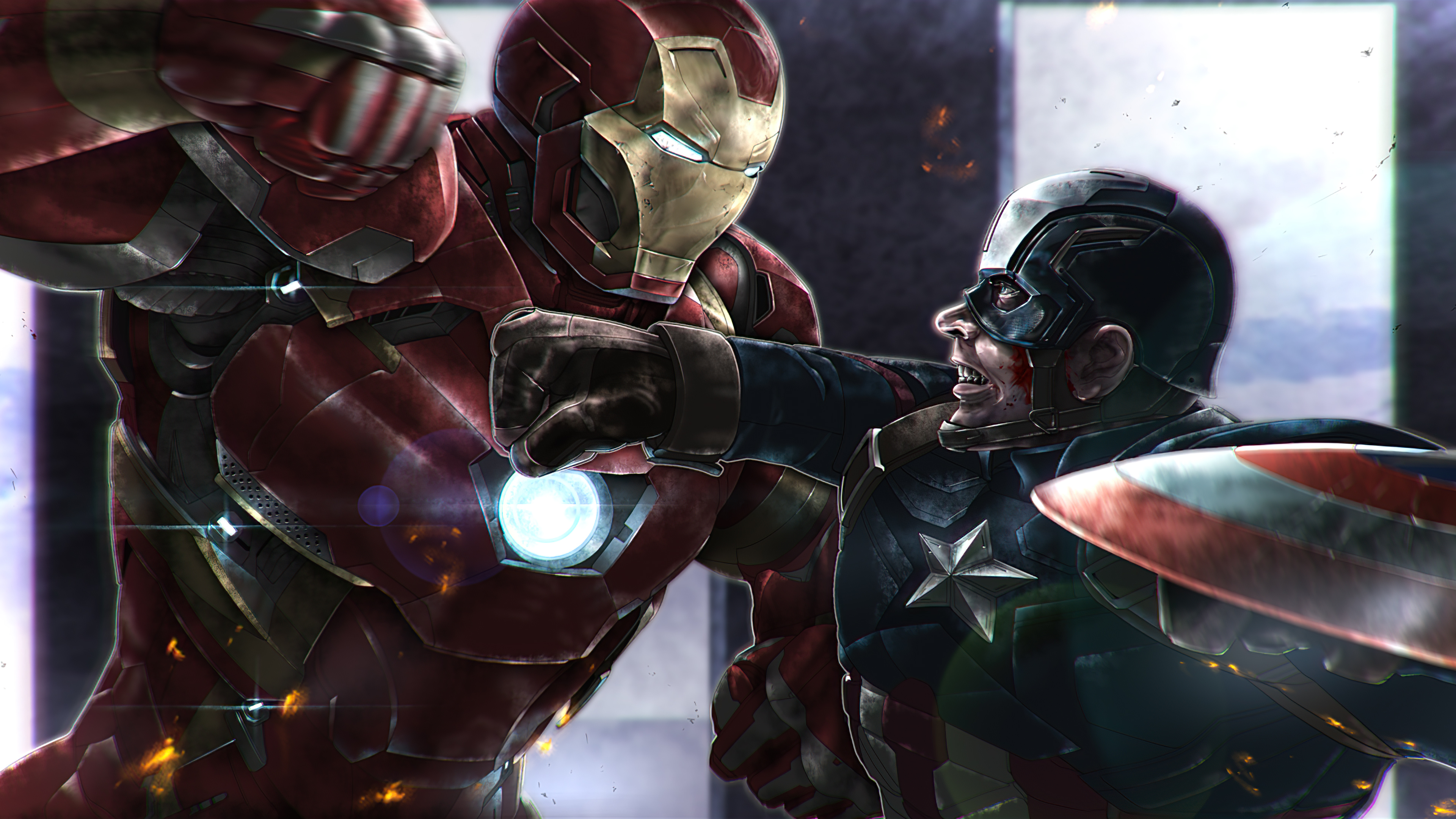 Captain America Vs Iron Man 4k 2020, HD Superheroes, 4k Wallpapers