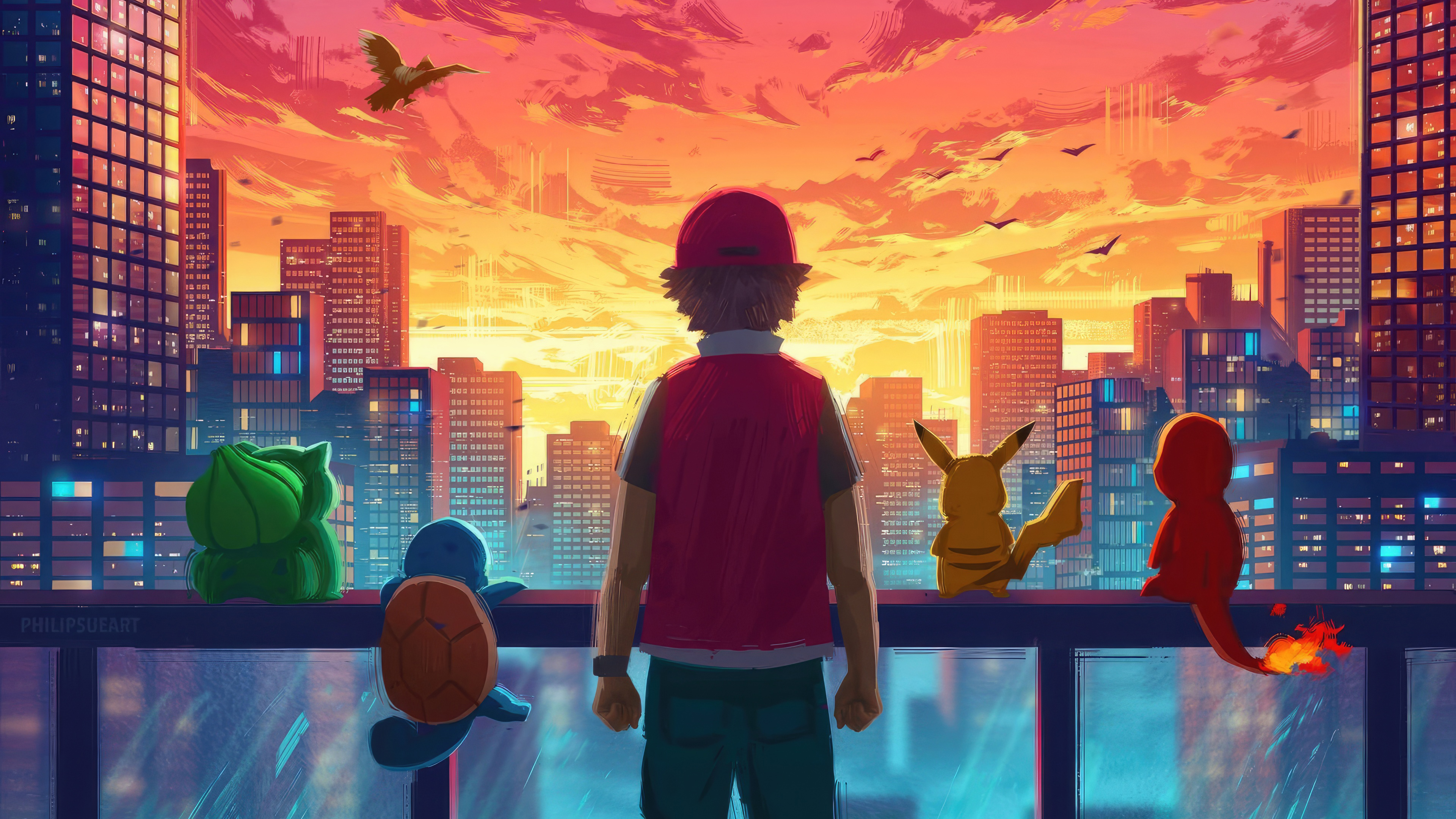 540x960 Resolution Red and Pikachu Pokémon 540x960 Resolution