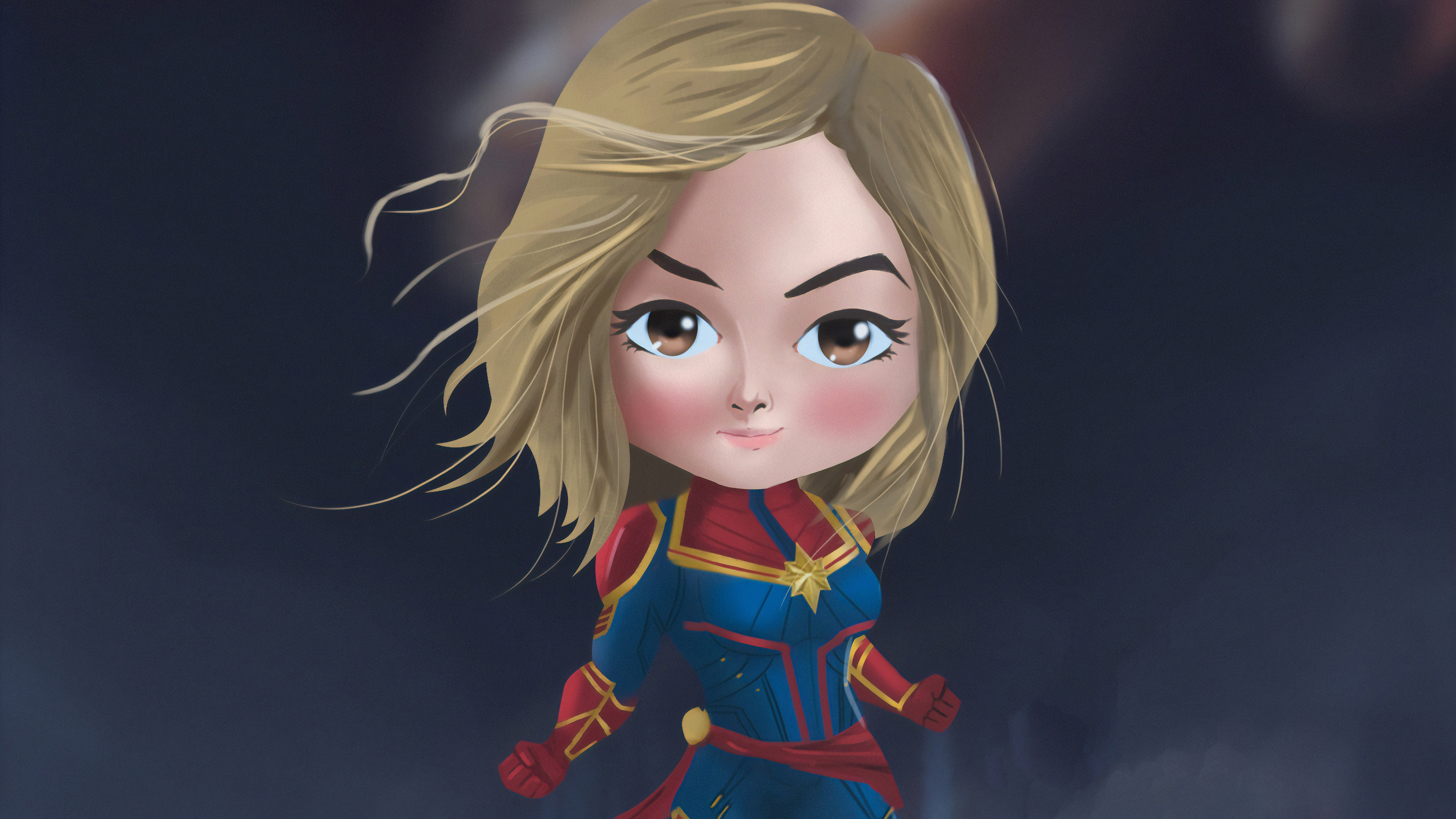 Chibi Captain Marvel 4k, HD Superheroes, 4k Wallpapers, Images,  Backgrounds, Photos and Pictures