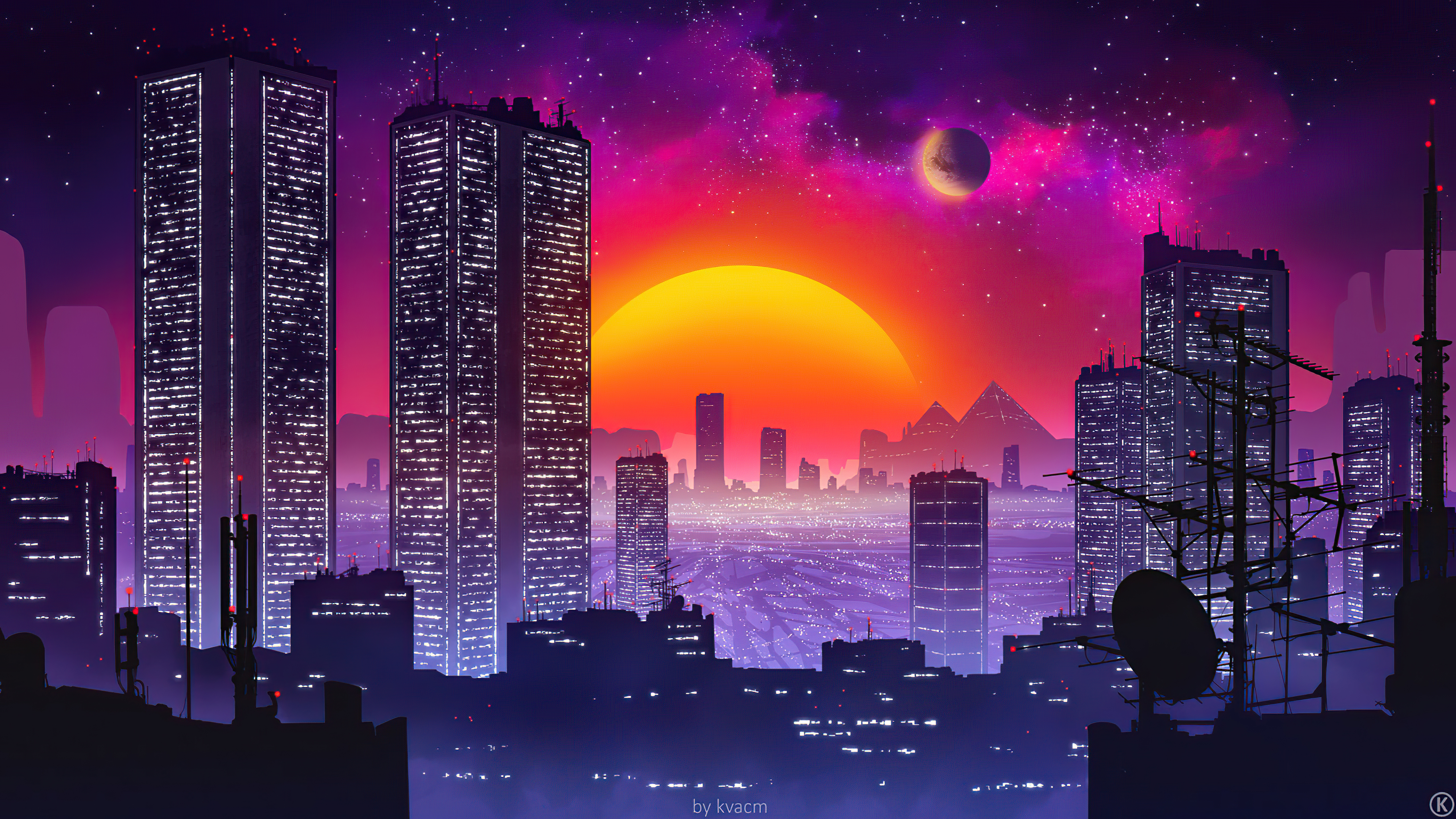 City Retrowave Sunset 5k, HD Artist, 4k Wallpapers, Images, Backgrounds,  Photos and Pictures