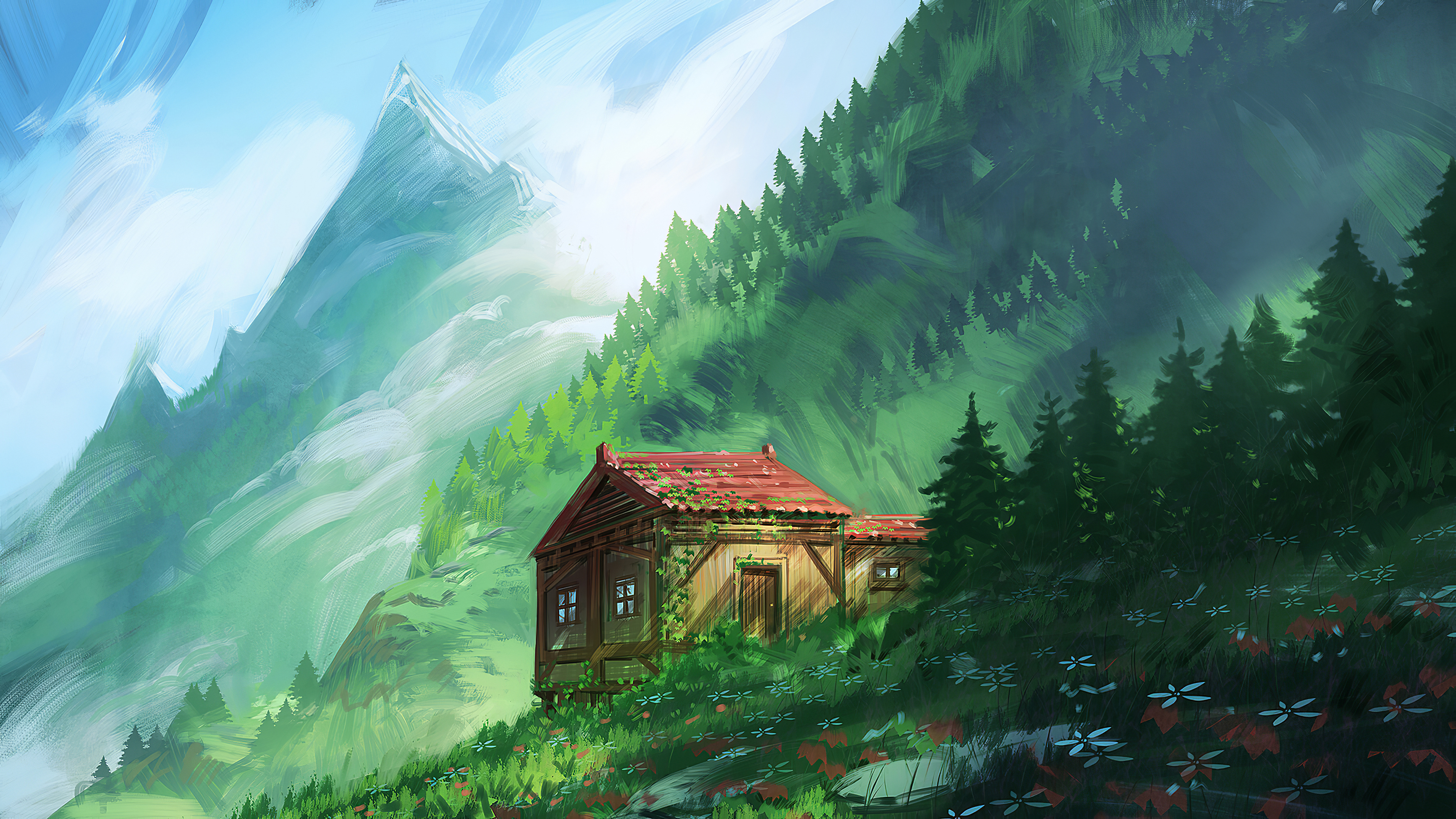 Cozy Little House In Mountains 4k, HD Artist, 4k Wallpapers, Images,  Backgrounds, Photos and Pictures