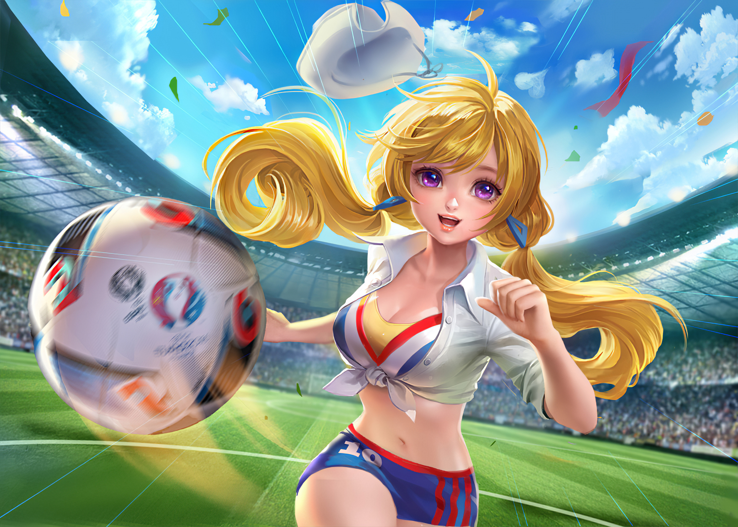 Cute Anime Girl Playing Soccer, HD Artist, 4k Wallpapers, Images,  Backgrounds, Photos and Pictures
